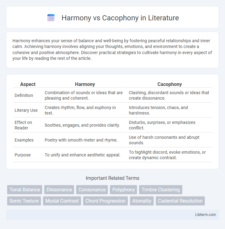 Cacophony vs Harmony in Literature - What is The Difference?