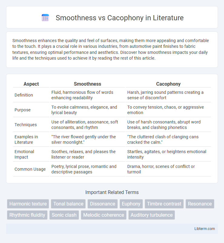 Cacophony vs Smoothness in Literature - What is The Difference?