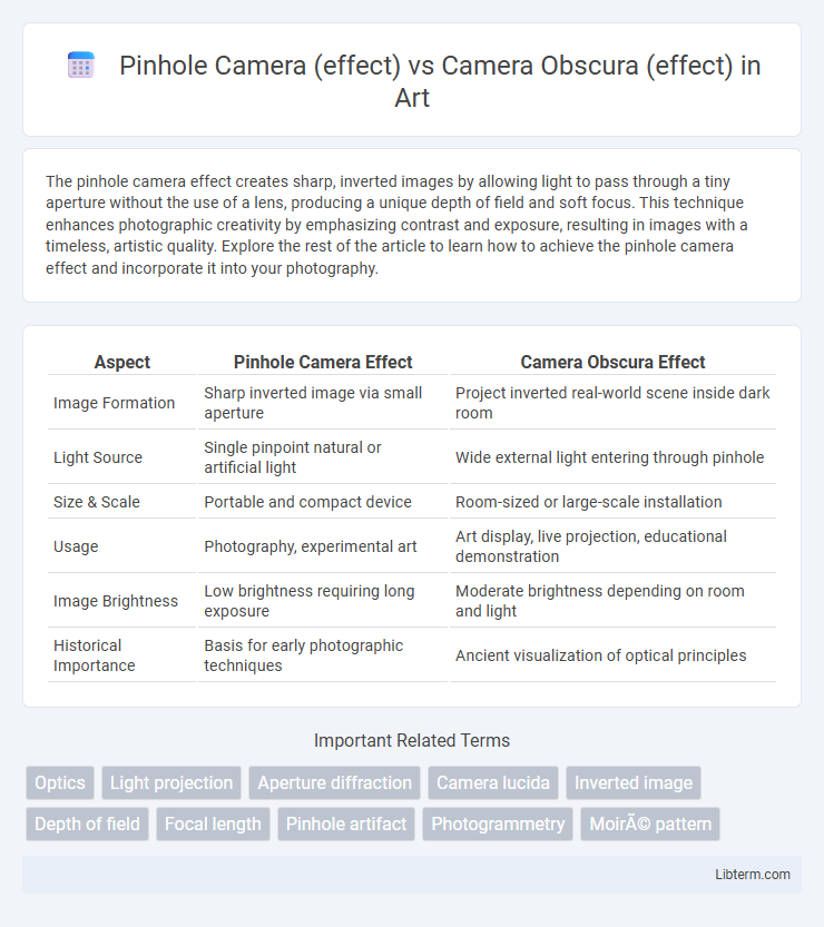 Camera Obscura (effect) vs Pinhole Camera (effect) in Art - What is The Difference?