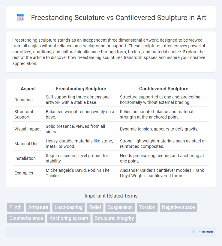 Cantilevered Sculpture vs Freestanding Sculpture in Art - What is The Difference?