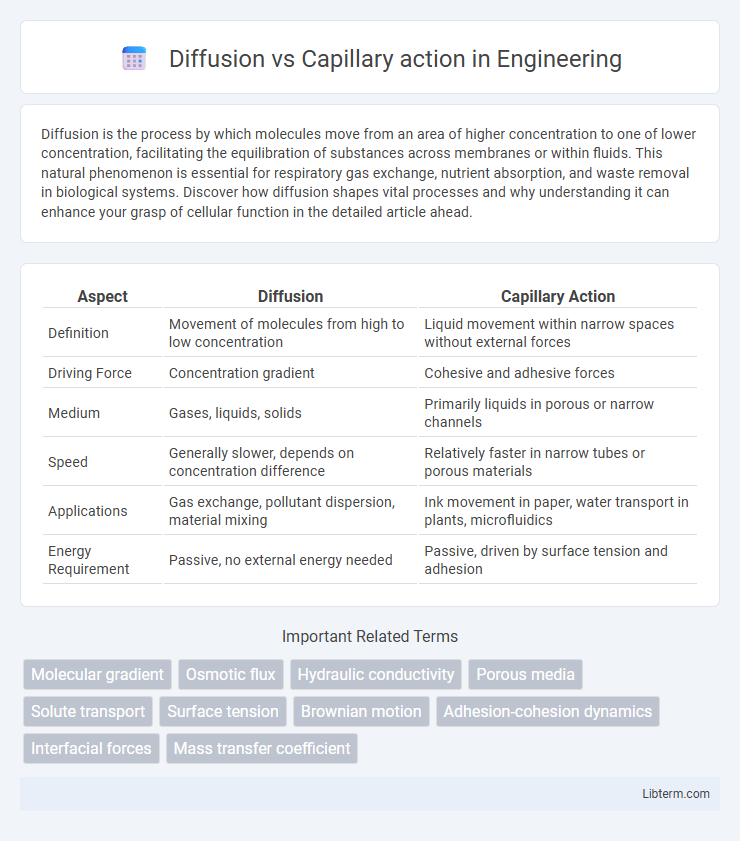 Capillary action vs Diffusion in Engineering - What is The Difference?
