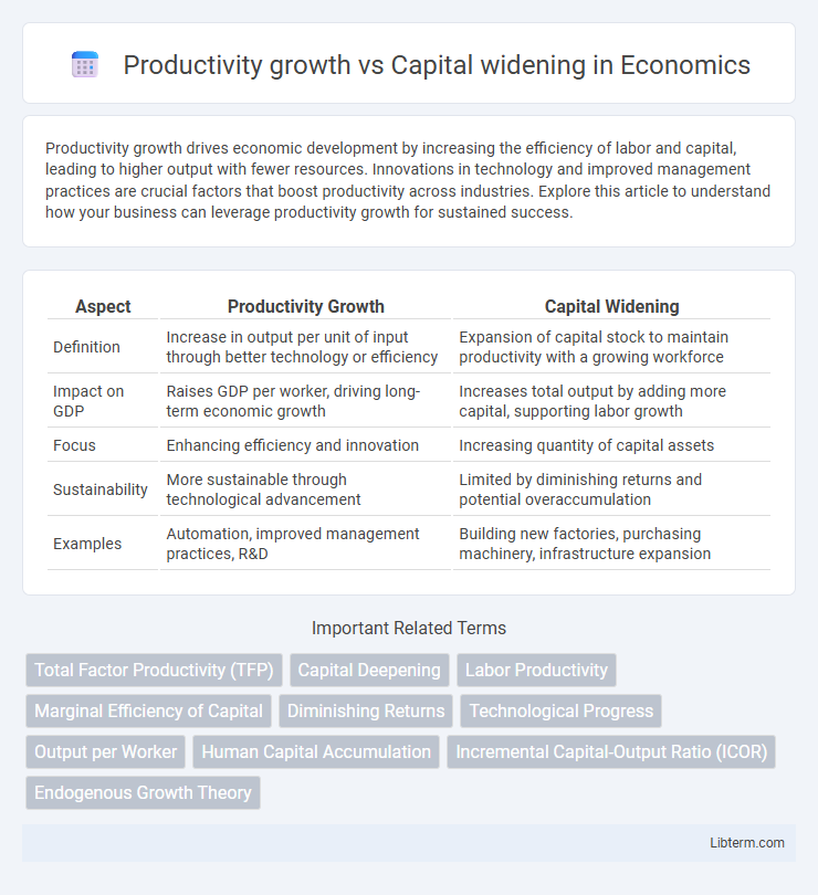 Capital widening vs Productivity growth in Economics - What is The Difference?