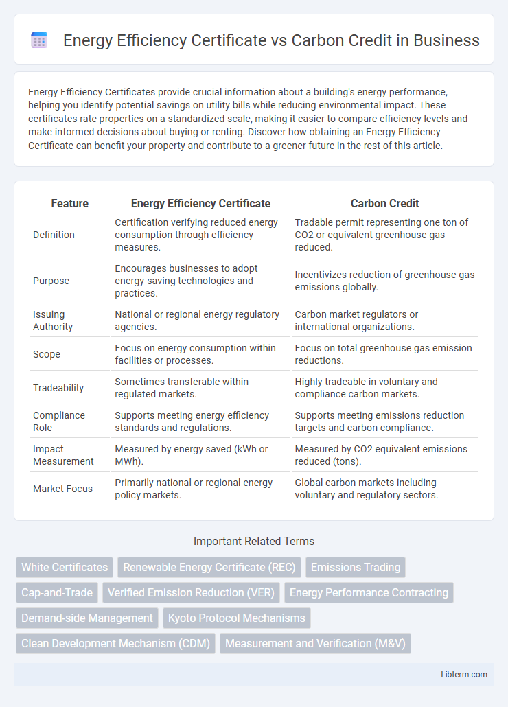 Carbon Credit vs Energy Efficiency Certificate in Business - What is The Difference?