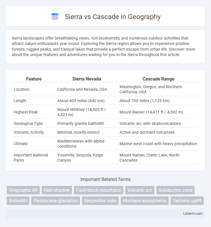 Cascade vs Sierra in Geography - What is The Difference?