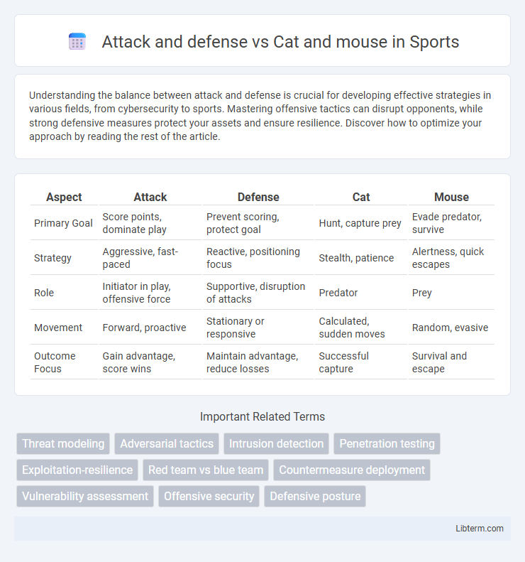 Cat and mouse vs Attack and defense in Sports - What is The Difference?