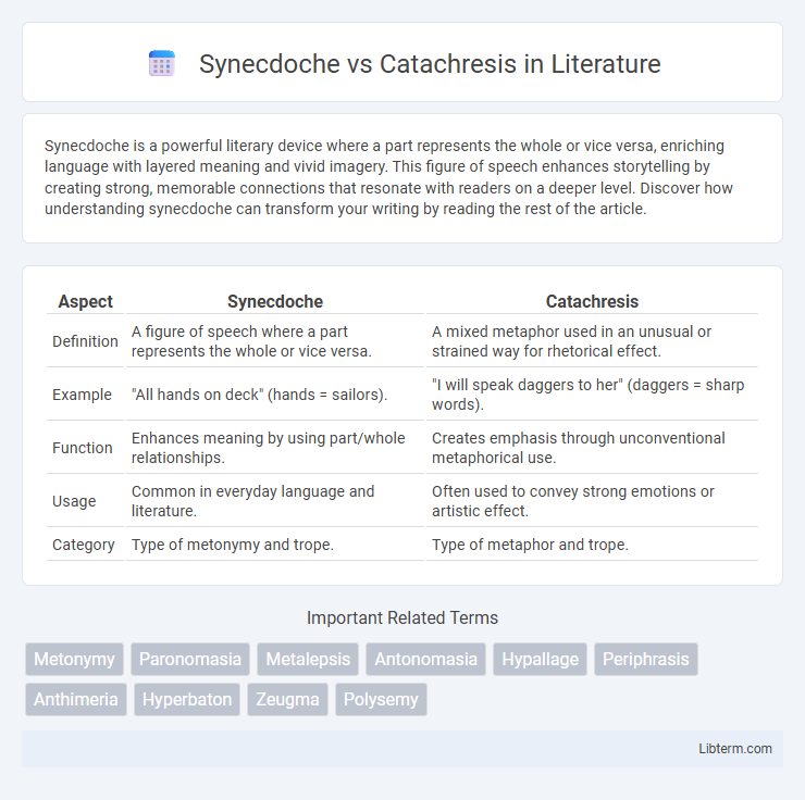 Catachresis vs Synecdoche in Literature - What is The Difference?