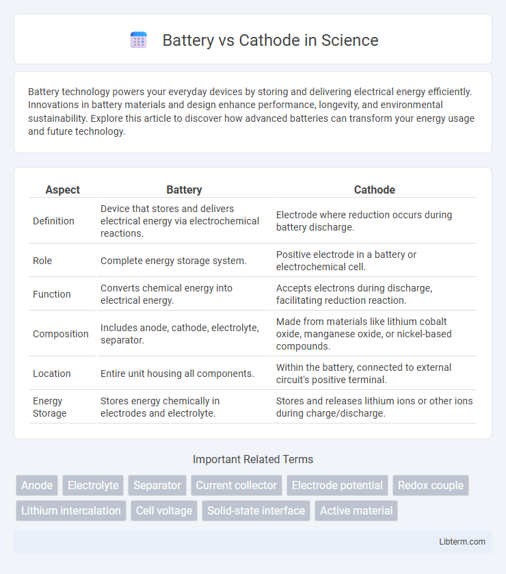 Cathode vs Battery in Science - What is The Difference?