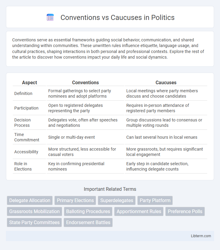 Caucuses vs Conventions in Politics - What is The Difference?