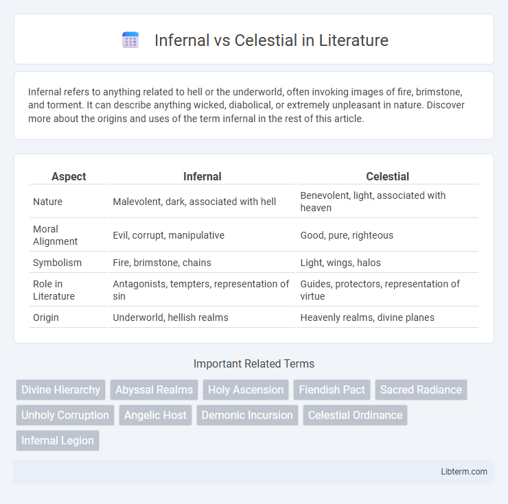 Celestial vs Infernal in Literature - What is The Difference?