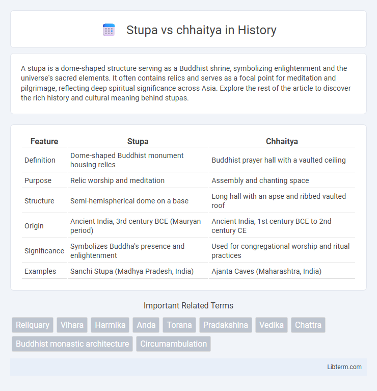 chhaitya vs Stupa in History - What is The Difference?