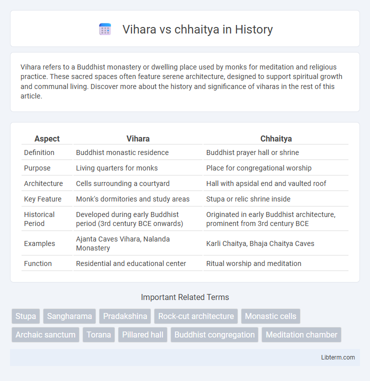 chhaitya vs Vihara in History - What is The Difference?