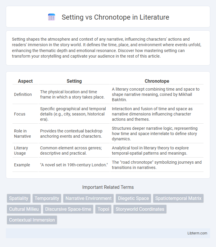 Chronotope vs Setting in Literature - What is The Difference?