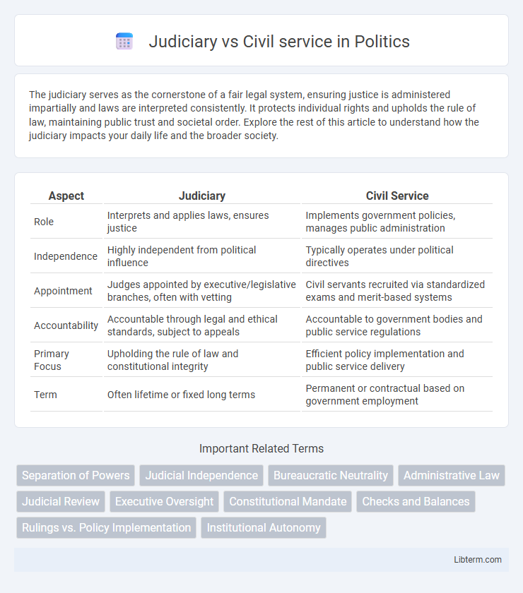 Civil service vs Judiciary in Politics - What is The Difference?