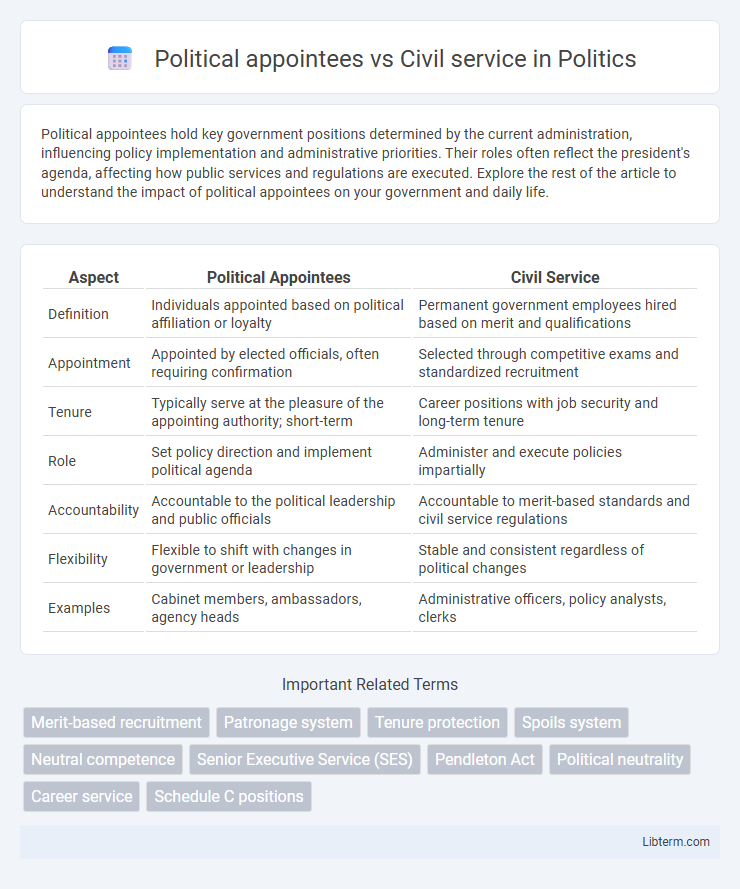 Civil service vs Political appointees in Politics - What is The Difference?
