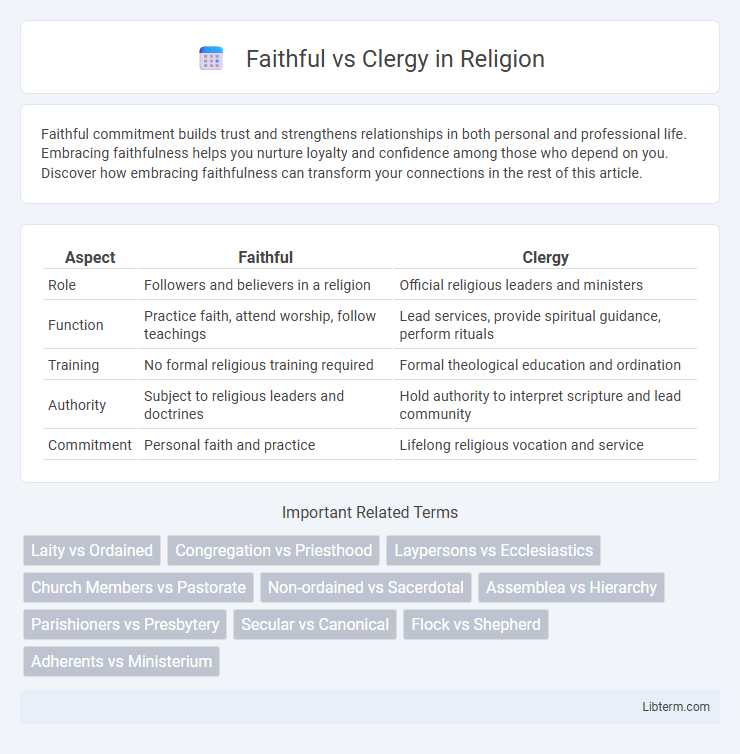 Clergy vs Faithful in Religion - What is The Difference?