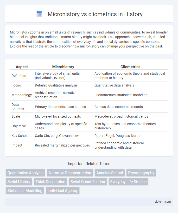 cliometrics vs Microhistory in History - What is The Difference?