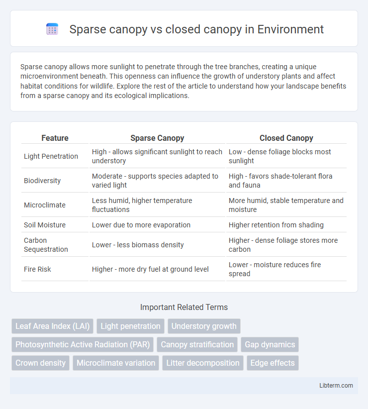 closed canopy vs Sparse canopy in Environment - What is The Difference?