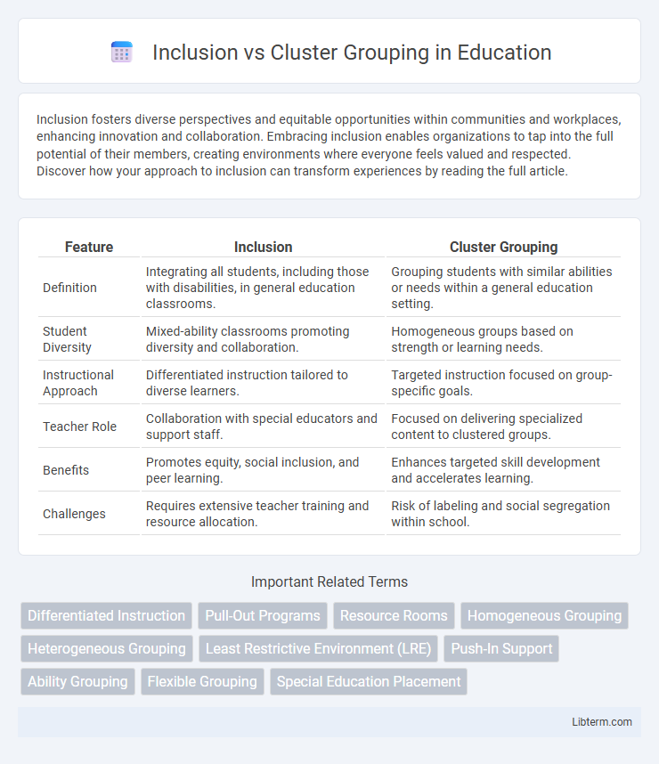 Cluster Grouping vs Inclusion in Education - What is The Difference?