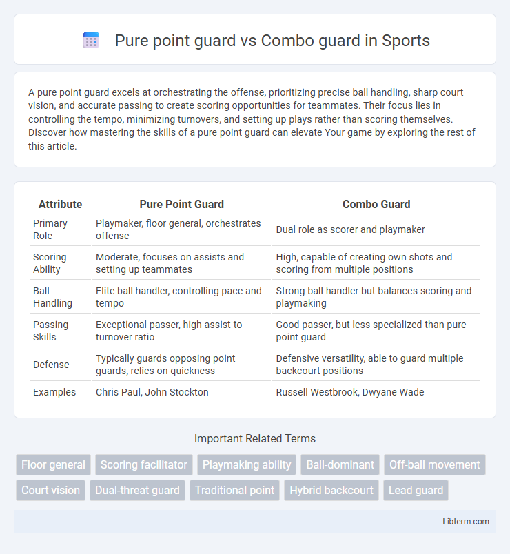 Combo guard vs Pure point guard in Sports - What is The Difference?
