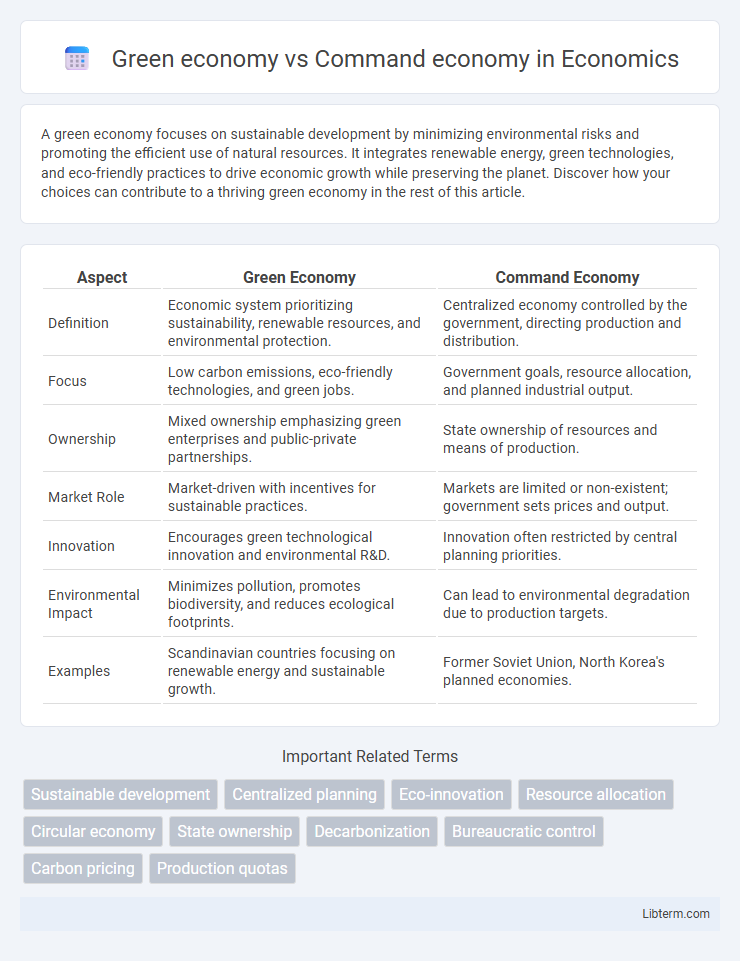 Command economy vs Green economy in Economics - What is The Difference?