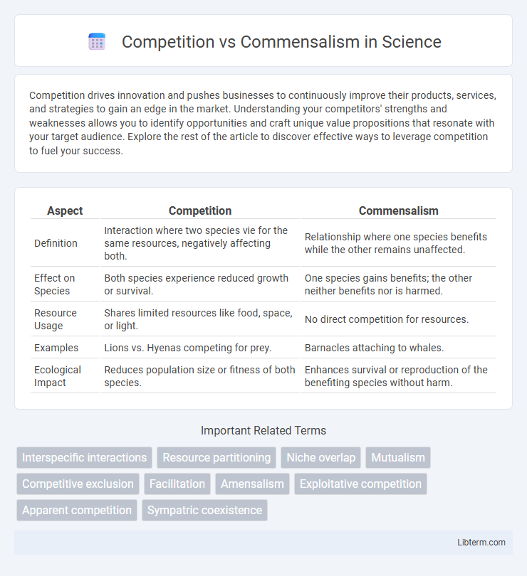 Commensalism vs Competition in Science - What is The Difference?