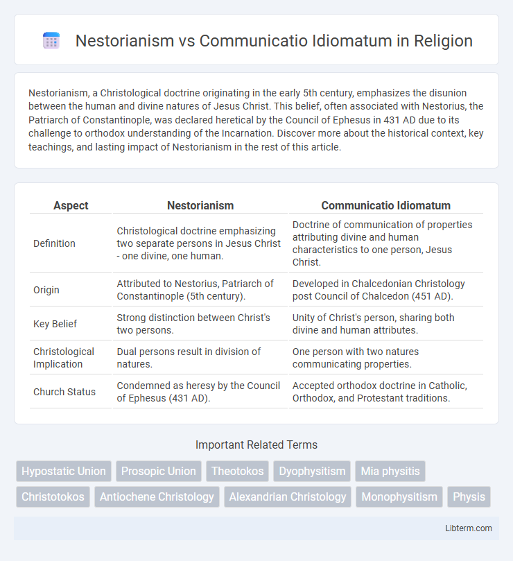 Communicatio Idiomatum vs Nestorianism in Religion - What is The Difference?