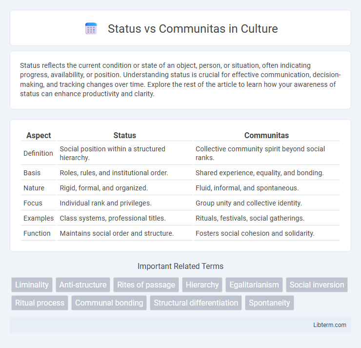 Communitas vs Status in Culture - What is The Difference?