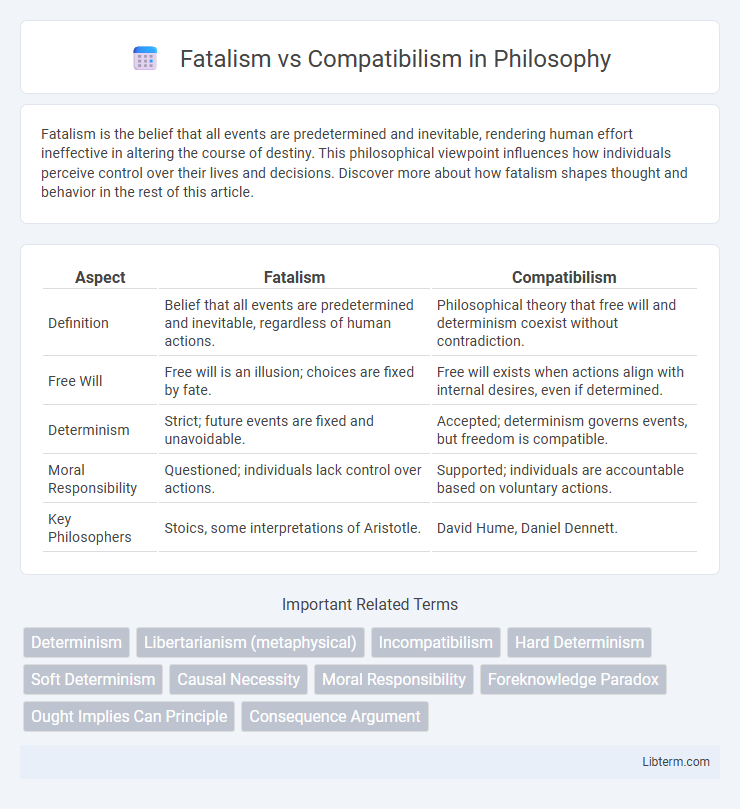 Compatibilism vs Fatalism in Philosophy - What is The Difference?