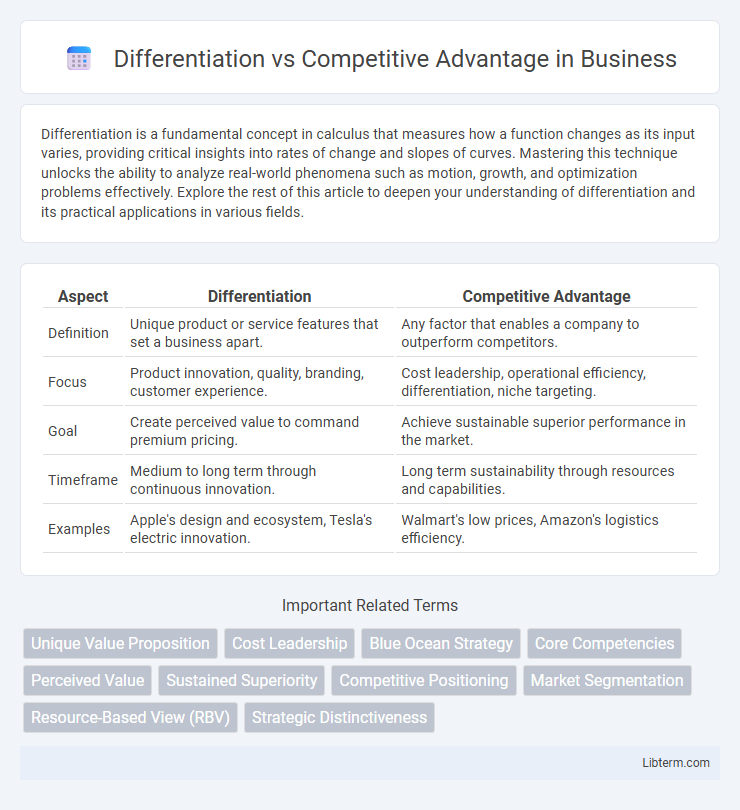 Competitive Advantage vs Differentiation in Business - What is The Difference?