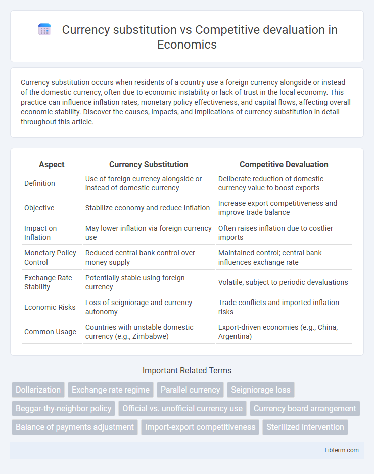 Competitive devaluation vs Currency substitution in Economics - What is The Difference?