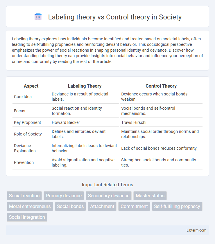 Control theory vs Labeling theory in Society - What is The Difference?