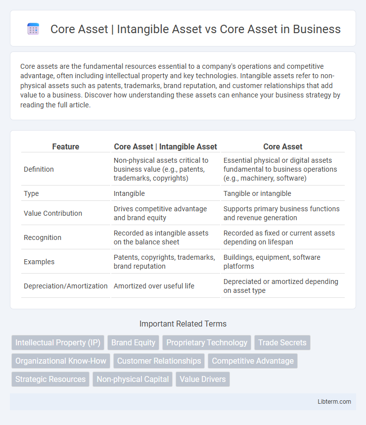 Core Asset vs Core Asset | Intangible Asset in Business - What is The Difference?