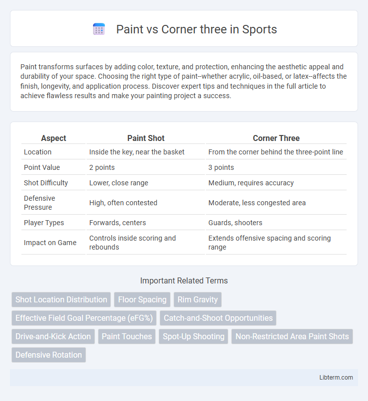 Corner three vs Paint in Sports - What is The Difference?