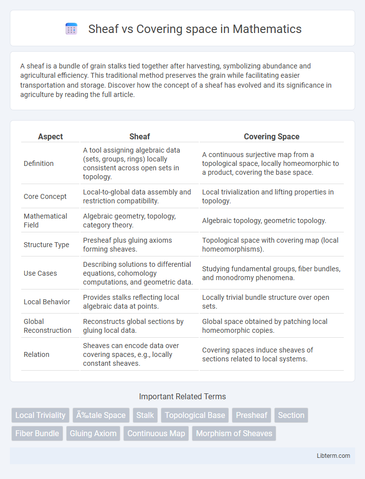 Covering space vs Sheaf in Mathematics - What is The Difference?
