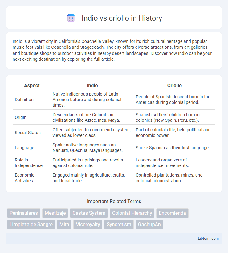 criollo vs Indio in History - What is The Difference?