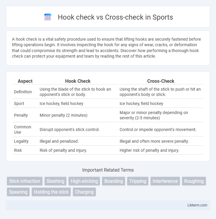 Cross-check vs Hook check in Sports - What is The Difference?