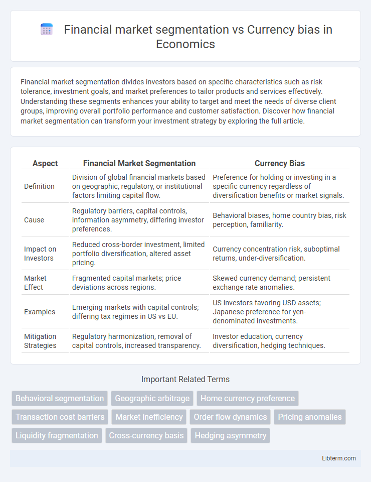 Currency bias vs Financial market segmentation in Economics - What is The Difference?