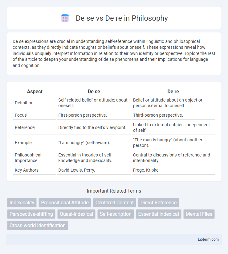 De re vs De se in Philosophy - What is The Difference?