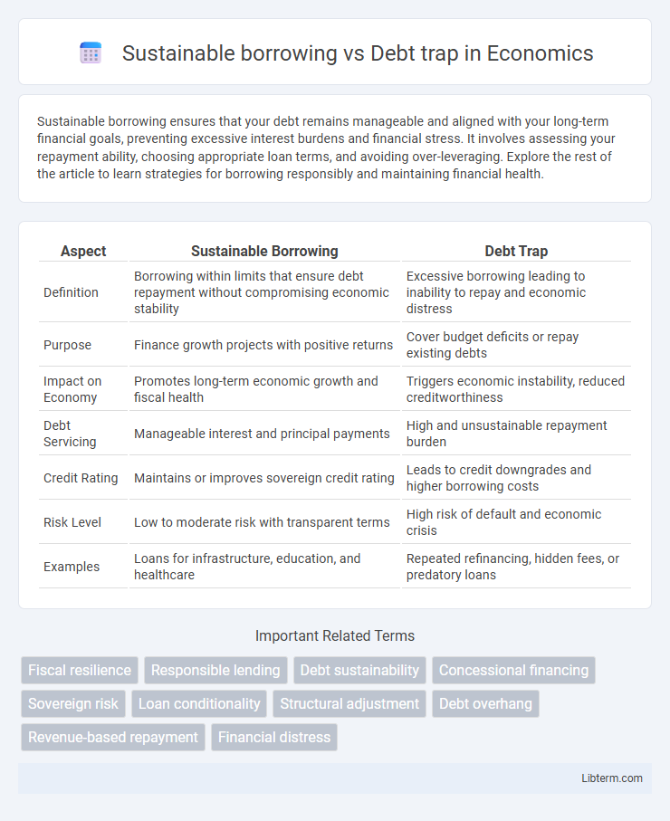 Debt trap vs Sustainable borrowing in Economics - What is The Difference?