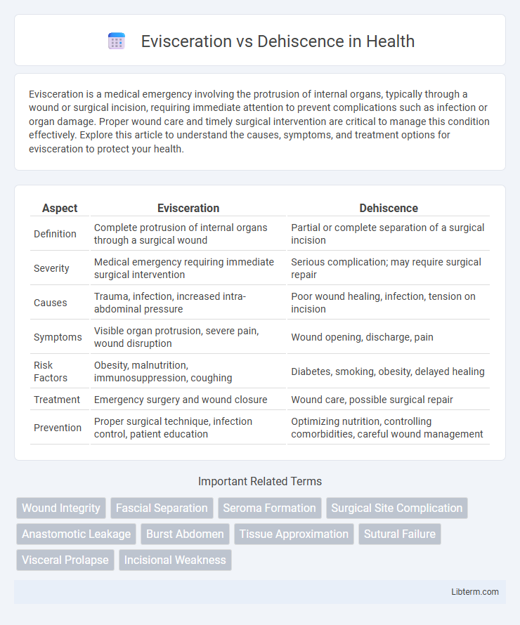 Dehiscence vs Evisceration in Health - What is The Difference?