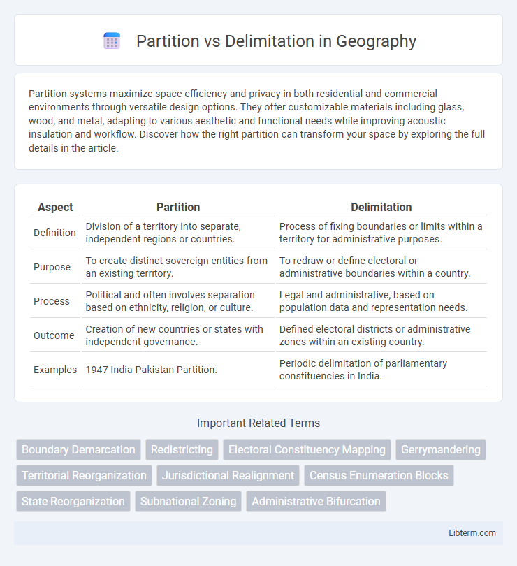 Delimitation vs Partition in Geography - What is The Difference?
