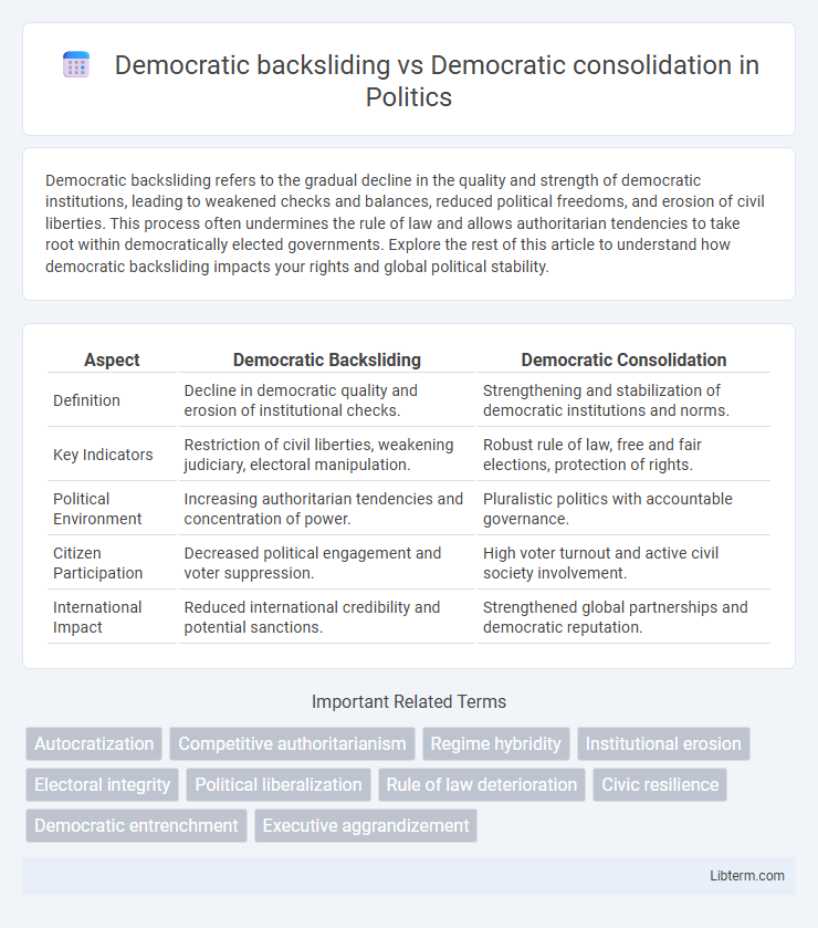Democratic consolidation vs Democratic backsliding in Politics - What is The Difference?