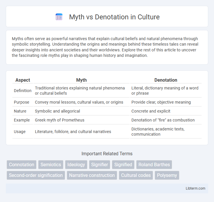 Denotation vs Myth in Culture - What is The Difference?