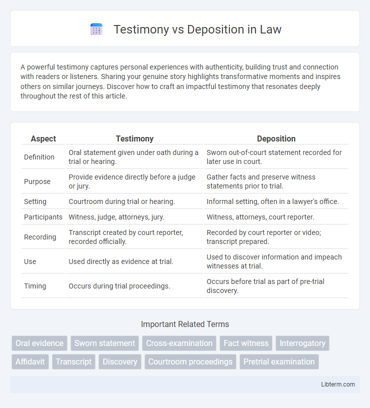 Deposition vs Testimony in Law - What is The Difference?