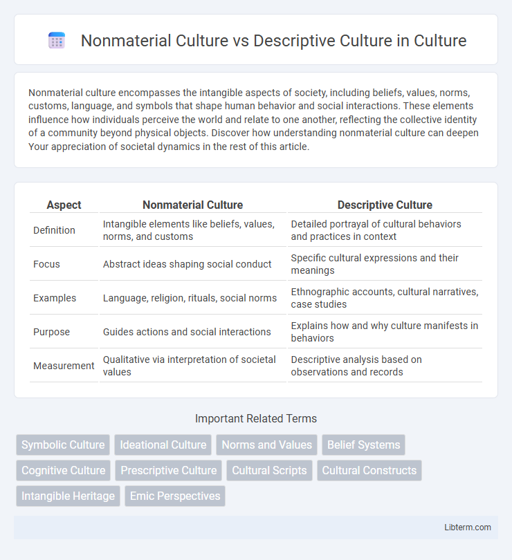 Descriptive Culture vs Nonmaterial Culture in Culture - What is The Difference?