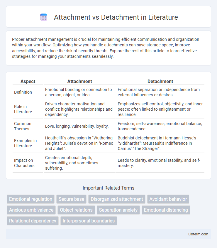 Detachment vs Attachment in Literature - What is The Difference?