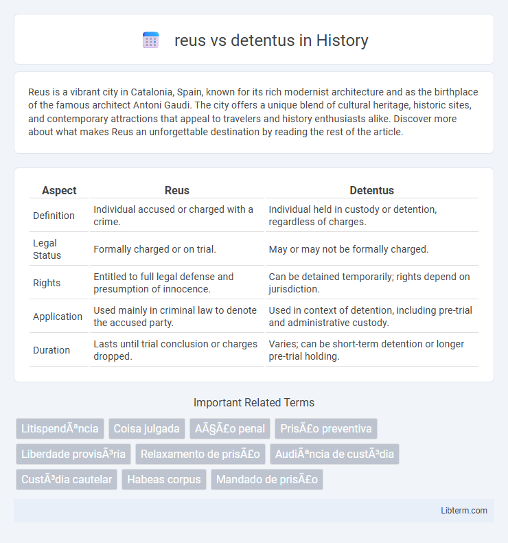 detentus vs reus in History - What is The Difference?
