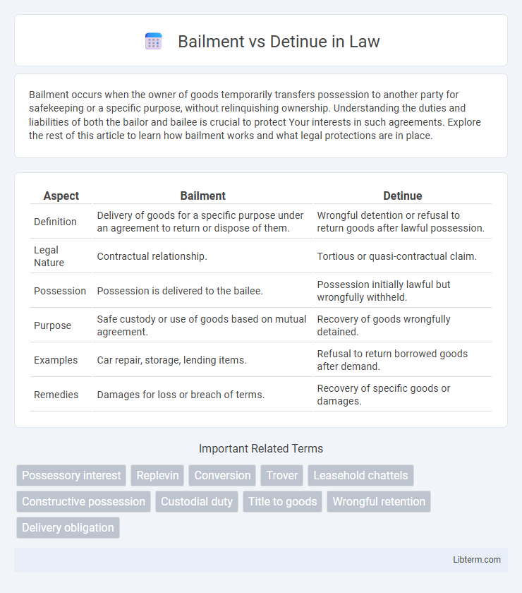 Detinue vs Bailment in Law - What is The Difference?