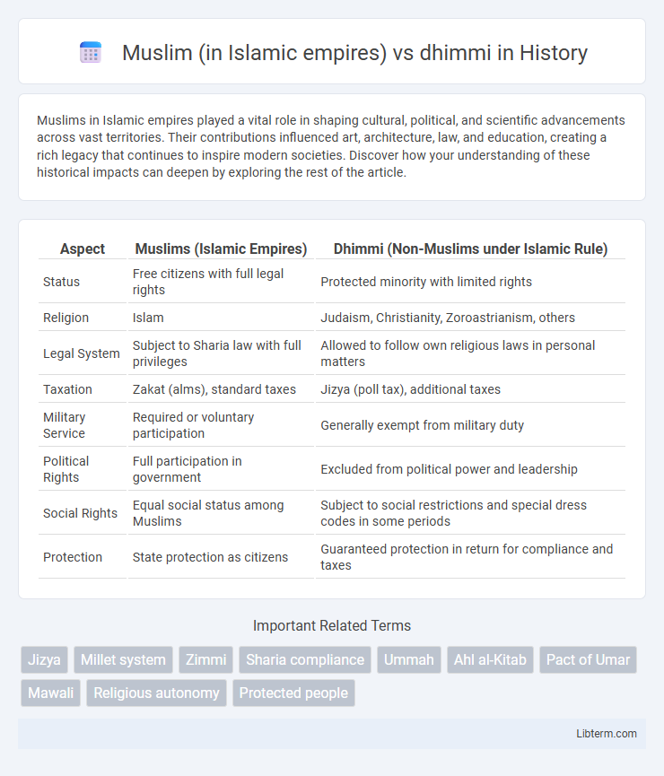 dhimmi vs Muslim (in Islamic empires) in History - What is The Difference?