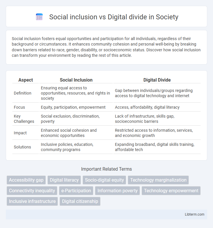 Digital divide vs Social inclusion in Society - What is The Difference?